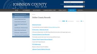 Online County Records | Johnson County, TX