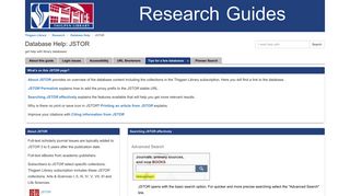 JSTOR - Database Help - Research Guides at Volunteer State ...