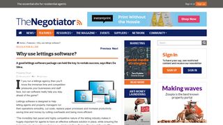 Why use lettings software? - The Negotiator