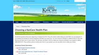 Choosing a Plan - KanCare
