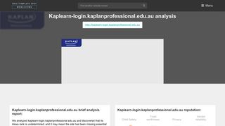 Kap Learn Login Kaplan Professional. Student login for KapLearn ...