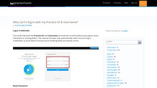 Why can't I log in with my Practice ID & Username? – Knowledge Base