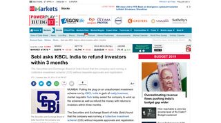 Sebi asks KBCL India to refund investors within 3 months - The ...