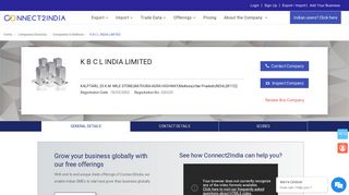K B C L INDIA LIMITED - Company, registration details, products ...