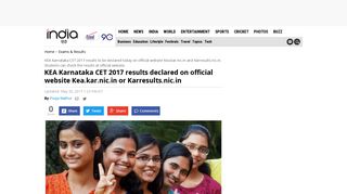 KEA Karnataka CET 2017 results declared on official website Kea.kar ...