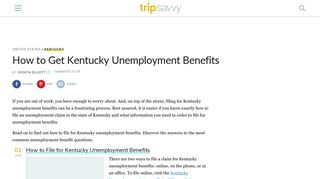 Kentucky Unemployment Benefits and Requirements - TripSavvy
