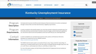 Kentucky Unemployment Insurance | Benefits.gov
