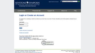 Login/Create an Account - Keystone Symposia | Scientific ...