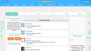 Safe Social Network for Kids and Teens | Kidzworld - Kidzworld.com