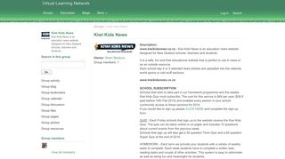 Kiwi Kids News : Virtual Learning Network