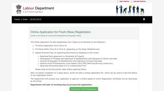 Labour Department | Registration - Andaman and Nicobar Islands