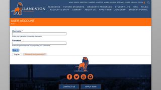 User account | Langston University