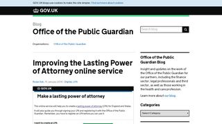 Improving the Lasting Power of Attorney online service - Office of the ...