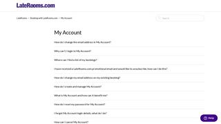 My Account – LateRooms