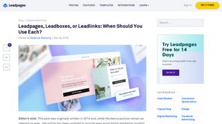 Leadpages, Leadboxes, Leadlinks: Which Should You Use