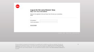 Log-on for the Leica Owners' Area