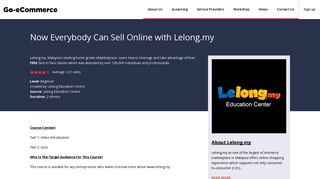 Now Everybody Can Sell Online with Lelong.my | Go eCommerce