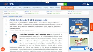Ashok Jain, Founder & CEO, Lifespan India - IndiaInfoline