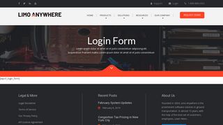 Login Form - Limo Anywhere