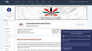Liwa International School - Tes Jobs