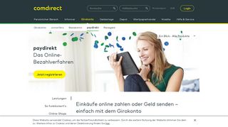 paydirekt – das sichere Online-Bezahlverfahren | comdirect.de