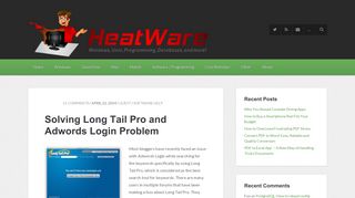Solving Long Tail Pro and Adwords Login Problem - HeatWare.net
