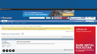 Login into a php website-VBForums