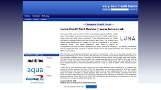 Luma Credit Card Review | www.luma.co.uk | Very Bad Credit Cards