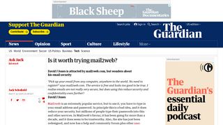 Is it worth trying mail2web? | Technology | The Guardian