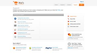 Support - Mal's E-commerce