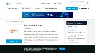 Mal's e-commerce API | ProgrammableWeb