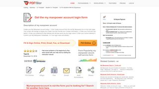 My Manpower Account Login - Fill Online, Printable, Fillable, Blank ...