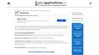 Manpower Application, Jobs & Careers Online - Job-Applications.com