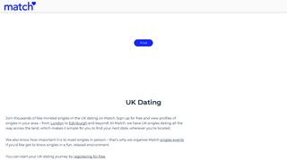 UK Dating - Dating in UK - Match.com