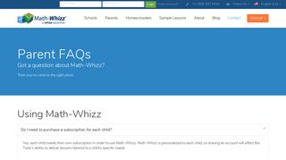 Math-Whizz Parent FAQs | Whizz Education