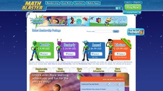 Membership - Online Math Games for Kids - Math Blaster