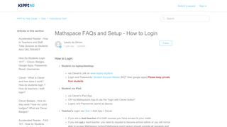 Mathspace FAQs and Setup - How to Login – KIPP NJ Help Center