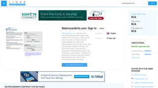 Visit Matrixcardinfo.com - Sign In.