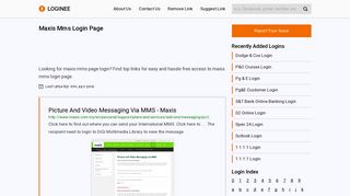 Maxis Mms Login Page