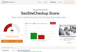 sso.maxlifeinsurance.com/sn/app/login/login.aspx SEO Report ...