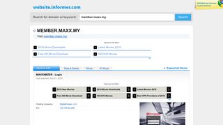 member.maxx.my at WI. MAXXIMIZER - Login - Website Informer