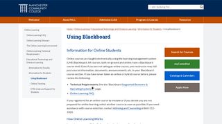 Using Blackboard - Manchester Community College