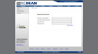 M.C. Dean, Inc. Login