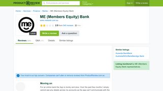 ME (Members Equity) Bank Reviews - ProductReview.com.au