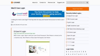 Med E Care Login