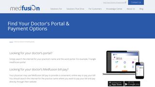 Find Medfusion bill pay or physician portal - Medfusion