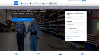 Merchant Home Page - American Express