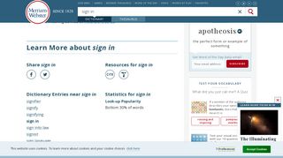 Sign In | Definition of Sign In by Merriam-Webster