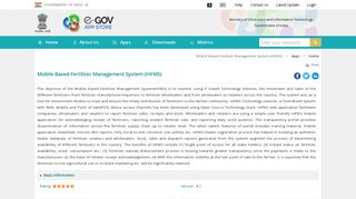 Mobile Based Fertilizer Management System (mFMS) | e-Gov ...