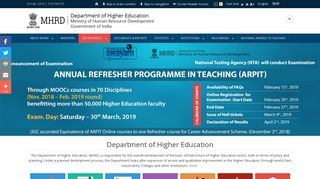 Department of Higher Education | Government of India ... - MHRD